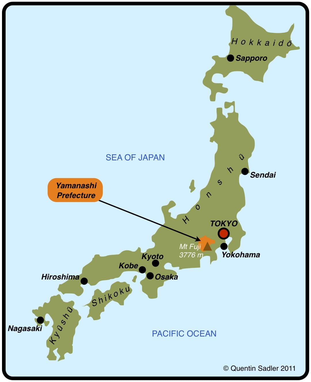 Yokohama pe o hartă