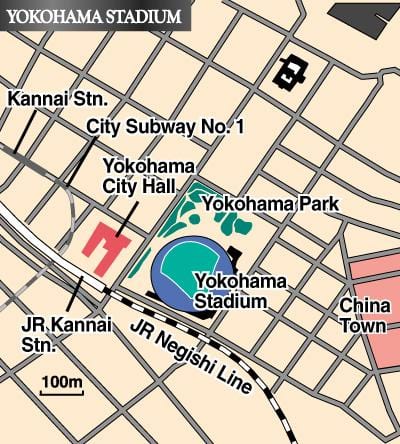 Harta Yokohama stadium